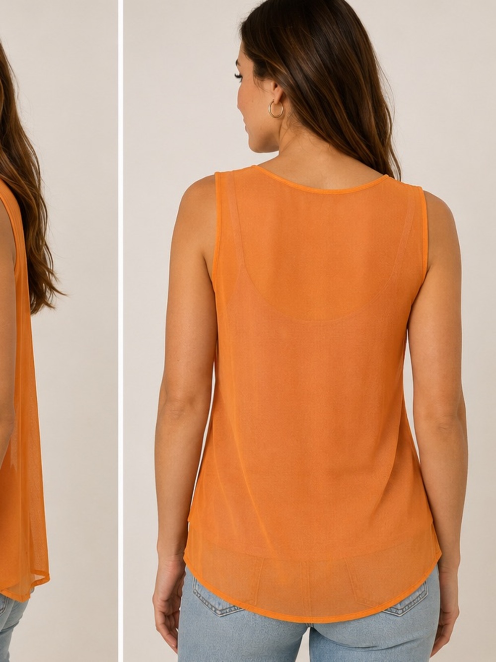 Tracy Reese Draped Sleeveless Layered Top Petite EUC - Picture 3 of 9